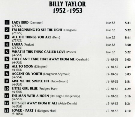 BILLY TAYLOR