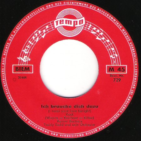 = I Need your Love tonight / Fred Gutmann auf Flexi ! =