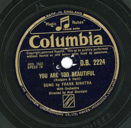 FRANK SINATRA - COLUMBIA