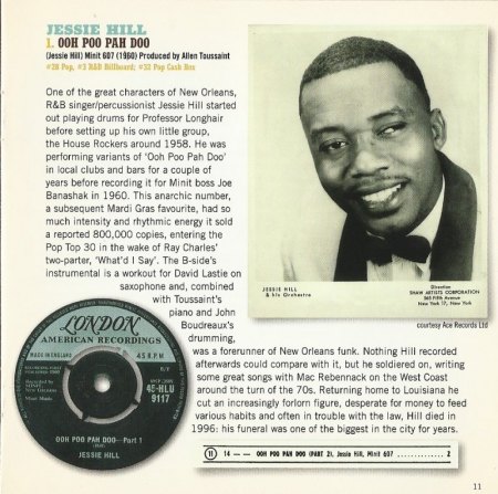 JESSIE HILL - Testpressung "Ooh poo pah doo"
