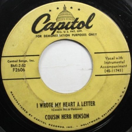 (Cousin) HERBERT HENSON / HERB HENSON