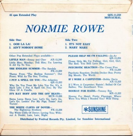 NORMIE ROWE