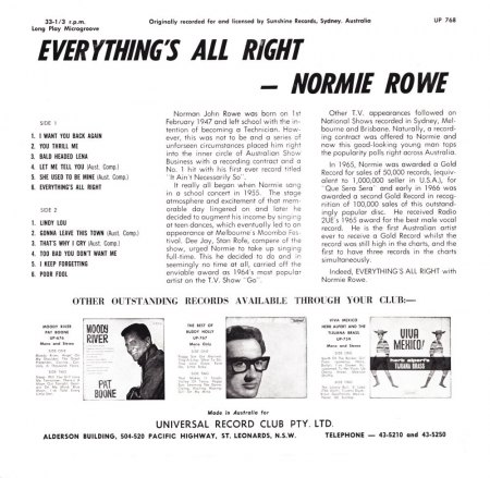 NORMIE ROWE