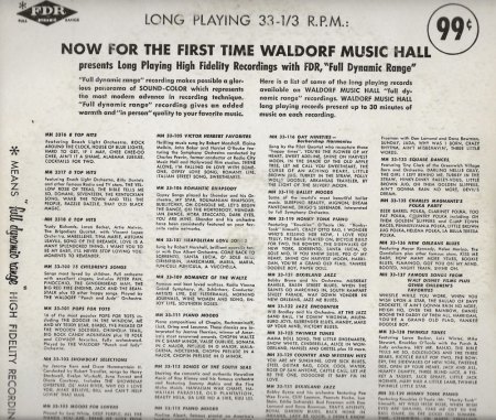 WALDORF RECORD CORPORATION (Top Hit Tunes etc.)