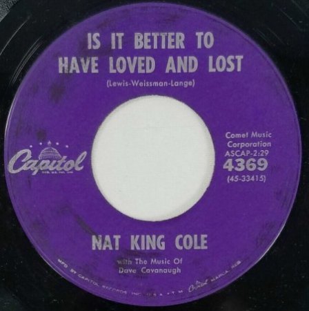 NAT KING COLE - US-Pressungen