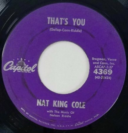 NAT KING COLE - US-Pressungen
