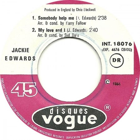JACKIE EDWARDS (Wilfred Edwards)