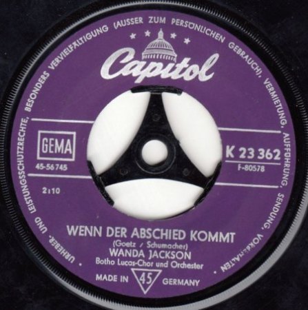 WANDA JACKSON - spätere deutsche Singles