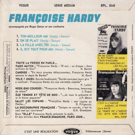 Francoise Hardy Si/EPs in französisch