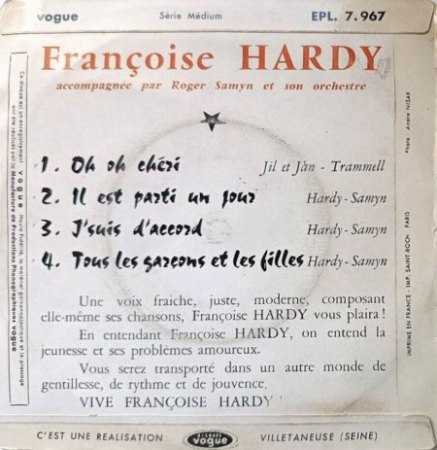 Francoise Hardy Si/EPs in französisch