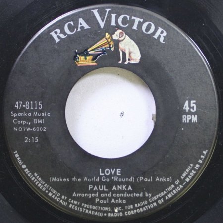 PAUL ANKA - seine Singles