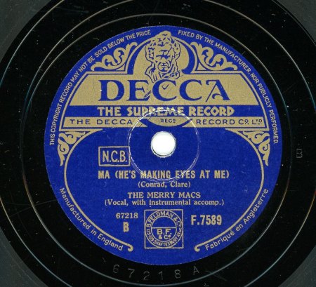 MA (HE'S MAKIN' EYES AT ME)