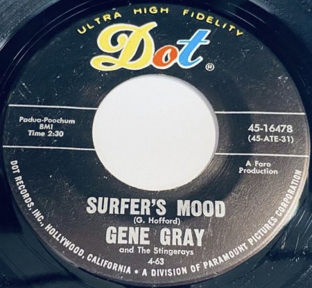 GENE GRAY & THE STINGERAYS