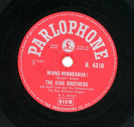 THE KING BROTHERS (UK) auf deutscher ODEON ! (Scan)