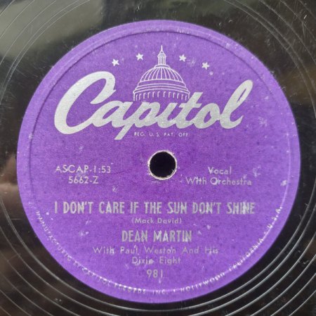 I Don‘t Care If The Sun Don‘t Shine