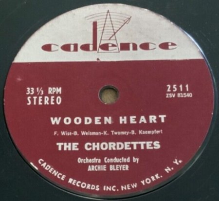 CHORDETTES - Geschichte des Quartetts und Singles