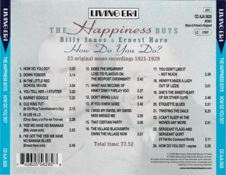 BILLY JONES & ERNEST HARE