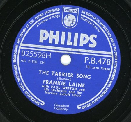FRANKIE LAINE - ein paar Schellacks...