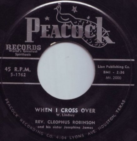 SISTER JOSEPHINE JAMES (& REV. CLEOPHUS ROBINSON)