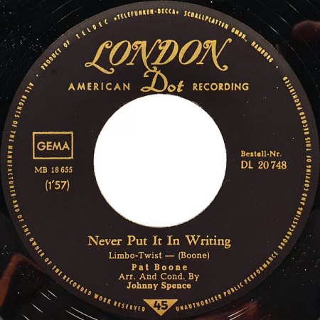 NEVER PUT IT IN WRITING
