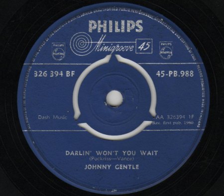 JOHNNY GENTLE - Sänger der Beatles