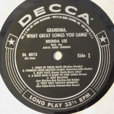 BRENDA LEE - LP-Diskographie