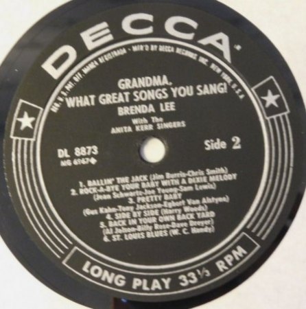 BRENDA LEE - LP-Diskographie