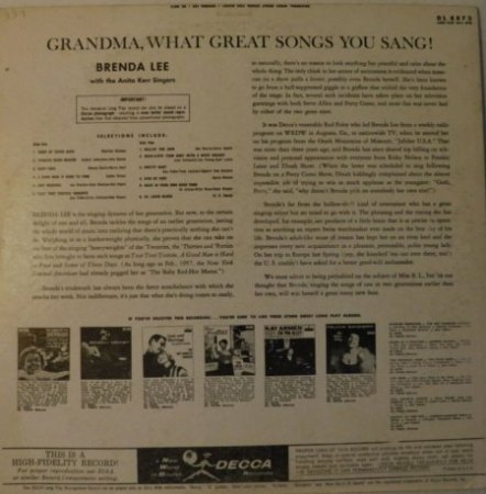 BRENDA LEE - LP-Diskographie