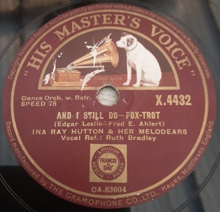 INA RAY HUTTON - Frage zum Odeon - Label