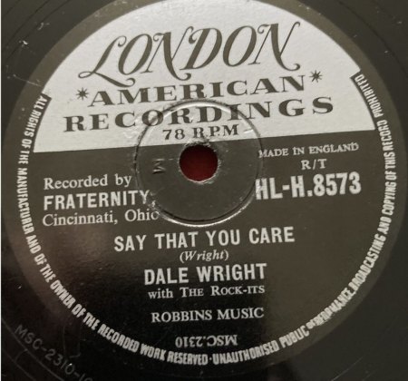 DALE WRIGHT & THE ROCK-ITS