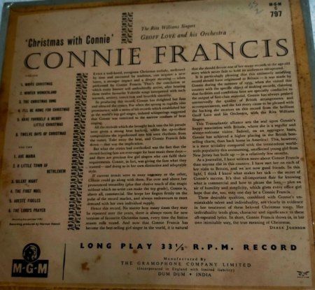 CONNIE FRANCIS LP-Diskographie