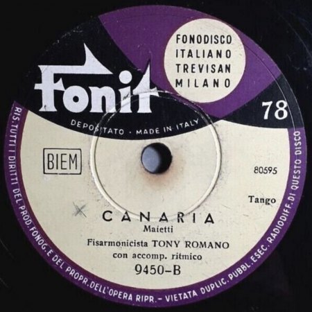 TONY ROMANO, Akkordeon (alias Peppino Principe)