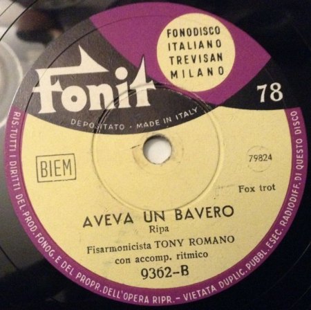 TONY ROMANO, Akkordeon (alias Peppino Principe)