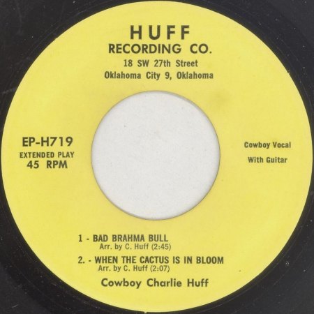 CHARLIE 'Cowboy' HUFF