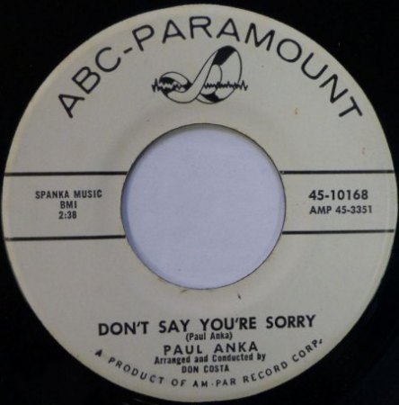 PAUL ANKA - seine Singles