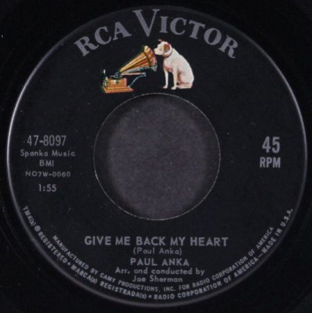 PAUL ANKA - seine Singles
