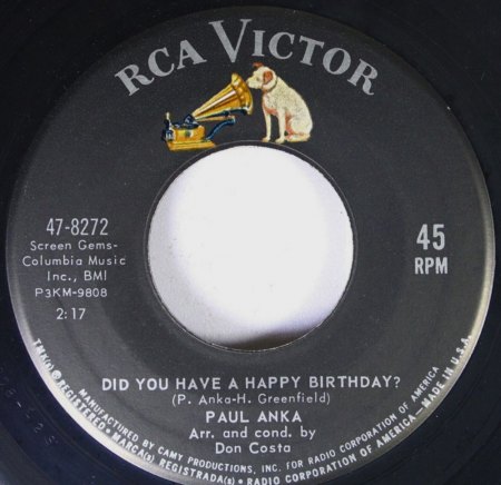 PAUL ANKA - seine Singles