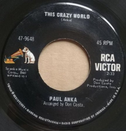 PAUL ANKA - seine Singles