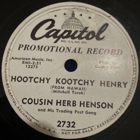 (Cousin) HERBERT HENSON / HERB HENSON