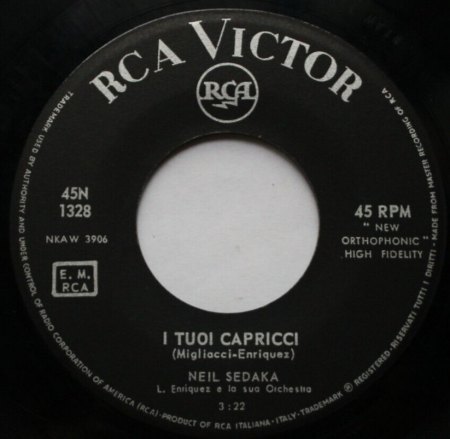 NEIL SEDAKA - auf Ital. RCA