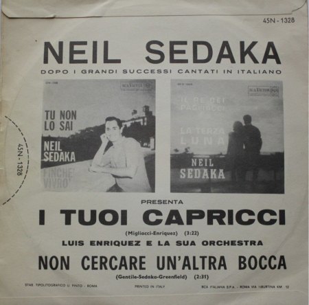 NEIL SEDAKA - auf Ital. RCA