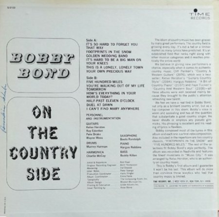 BOBBY BOND