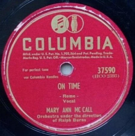 MARY ANN McCALL