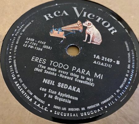 Neil Sedaka auf Schellack