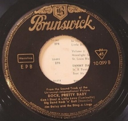 JIMMY DALEY and the Ding a Lings D-Brunswick LP