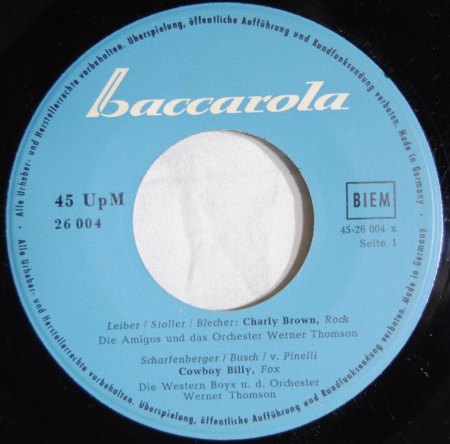 Baccarola, das Billig-Label der ARIOLA