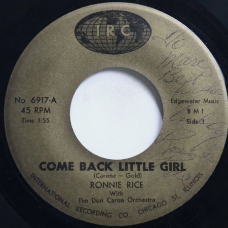 RONNIE RICE & THE SILVERTONES