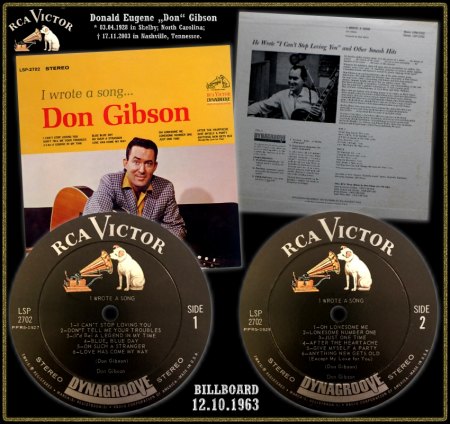 DON GIBSON - Diskographie (+ LP-Scans)