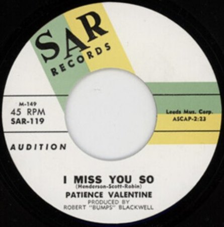 PATIENCE VALENTINE