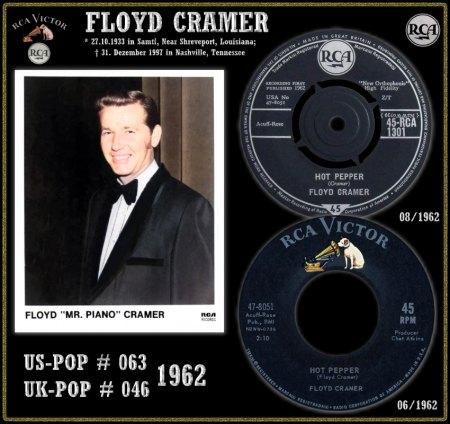 FLOYD CRAMER - HOT 100 - 1962
